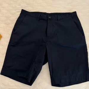 Men's Calvin Klein Navy flat front chino shorts 9” inseam. Waist 34. NWOT